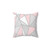 Geometric Abstract Throw Pillow in Grey and Pink