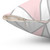Geometric Abstract Throw Pillow in Grey and Pink