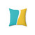 Turquoise and Yellow Decorative Pillow