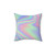 Holographic Pattern Pillow - Vibrant Psychedelic Decor