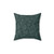 Teal and Silver Floral Dinosaur Decorative Pillow