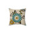 Mid Century Modern Flowers Pillow