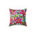 Colorful Summer Roses Floral Pillow