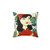 Decorative cactus pillow with vibrant colors and a vintage-inspired portrait