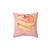 Peach Snake Decorative Pillow