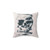 Glitch Skull Mono Pillow - Graphic Skull Decor