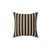 Vertical Brown and Beige Striped Accent Pillow