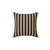 Vertical Brown and Beige Striped Accent Pillow