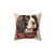 English Springer Spaniel Christmas Plaid Watercolor Pillow