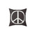 Peace Sign Woodblock Print Pillow
