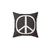 Peace Sign Woodblock Print Pillow