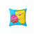 Cupcake and Dinosaur Themed Decorative Pillow