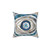 Decorative Evil Eye Pillow with Mineral Textures and Gold Accents