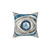 Decorative Evil Eye Pillow with Mineral Textures and Gold Accents