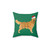 Golden Retriever Christmas Throw Pillow