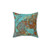 Copper Blue Teal Decorative Throw Pillow