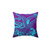 Vibrant blue and purple octopus decorative pillow