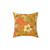 Retro 60s/70s Floral Throw Pillow
