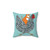Ginger Cat Riding Chicken Decorative Pillow