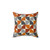 Mid Century Modern Grey and Orange Throw Pillow