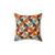Mid Century Modern Grey and Orange Throw Pillow