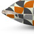 Mid Century Modern Grey and Orange Throw Pillow
