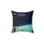 Surreal collage pillow featuring artistic imagery