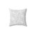 Silver Snowflake Pattern Decorative Pillow