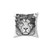 Floral Lion Decorative Throw Pillow