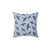Swallows in Blue Decorative Throw Pillow