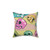 Candy Skulls Pillow - Psychedelic Pop Art Home Decor