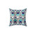 Teal Blue Peacock Feather Decorative Pillow