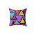 Memphis Triangles Patterned Decorative Pillow
