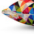 Vibrant Space Shapes Decorative Pillow