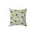Beagle Scatter Print Mint Green Throw Pillow