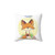 Playful Fox and Birds Decorative Throw Pillow