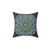 Mandala Throw Pillow with Hand Drawn Pink and Purple Design