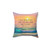 2025 Year Text Sunset Painting Pillow