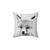 Adorable Baby Fox Pillow - Black & White Nursery Decor