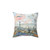 Genova e la Lanterna Decorative Pillow featuring a watercolor painting of the iconic Lanterna lighthouse in Genoa, Italy
