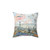 Genova e la Lanterna Decorative Pillow featuring a watercolor painting of the iconic Lanterna lighthouse in Genoa, Italy