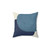 Half Circle Colorblock Navy Blue Throw Pillow