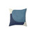 Half Circle Colorblock Navy Blue Throw Pillow