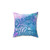 Coral Garden Watercolor Purple Pillow
