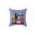 Nostalgic birthday pillow with retro 80s and 70s design
