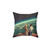 Vintage love pillow with space collage design