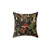 Vintage Botanical Midnight Mushroom Pattern Pillow
