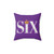 Six the Musical Logo Decorative Pillow