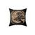 Enso Zen Circle and Bonsai Tree Gold Pillow
