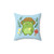 Kawaii Green Frog Cottagecore Pillow
